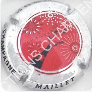 N° 1031b rouge, contour métal pailleté, personnalisée MAILLET Sébastien